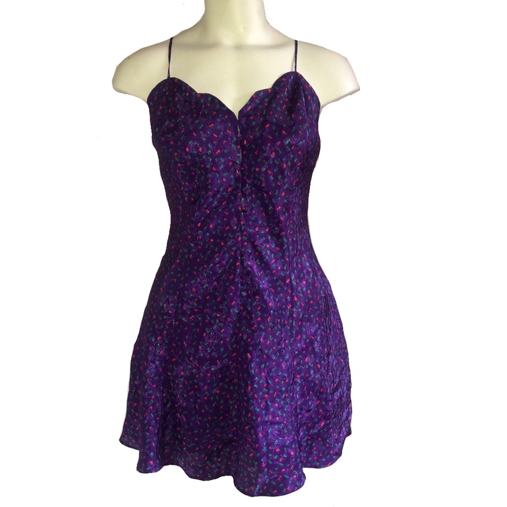 Victoria's Secret Purple Satin Slip Nightgown Size Large